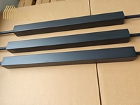 Balustre d'escalier intérieur OUYA en métal rond de 5/8 po, noir thermolaqué, design moderne à fixation au sol
