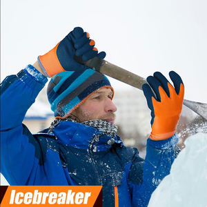 Invierno engrosado nitrilo látex recubierto antideslizante resistente al desgaste invierno impermeable para hombres guante de almacenamiento en frío para trabajo al aire libre - Product Image 6