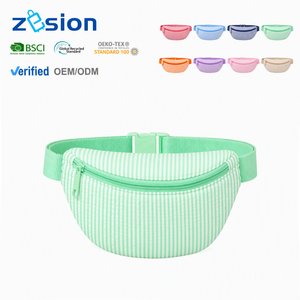 Sac <span class=keywords><strong>banane</strong></span> personnalisé en seersucker, sac à bandoulière, sac de taille, sac ceinture, avec logo personnalisé, vente en gros, fabricant OEM, étanche, pour le <span class=keywords><strong>voyage</strong></span> - Product Image 1
