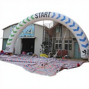Arche publicitaire gonflable électrique de départ et d'arrivée avec impression numérique, dimensions supérieures à 12 pieds, méthode de gonflage facile - Product Image 1