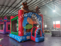 Château gonflable à thème de Noël, prix d'usine, pour intérieur et extérieur, pour enfants