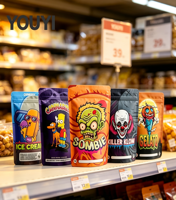 Sacs en Mylar personnalisés anti-odeur 3,5 g, refermables avec fermeture éclair, résistants à l'humidité, emballage plastique pour le stockage du tabac, des collations et des aliments