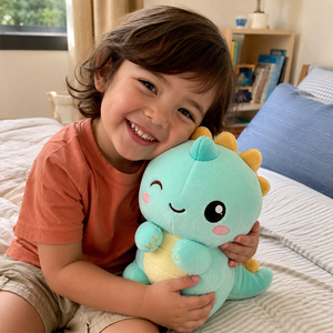 Fabricant de peluches personnalisées en forme de dinosaure de dessin animé, jouet en peluche sur mesure, rembourrage en coton PP, doublure en <span class=keywords><strong>maille</strong></span>, pas de quantité minimale de commande - Product Image 4