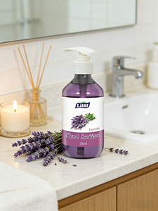 <span class=keywords><strong>Gel</strong></span> désinfectant pour les mains sans eau à l'alcool éthylique personnalisé avec logo de marque, 300 ml, parfum lavande, avec pompe - Product Image 4
