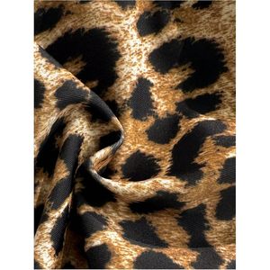 Women's Leopard <b>Bikini</b> <b>Set</b> Halter Triangle <b>String</b> Cheeky Swimwear With Beading And Seashell Decorations - Product Image 2