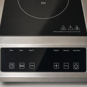 AGAHPAY Plaque de cuisson à induction commerciale portable, brûleur unique, en acier inoxydable, commande tactile avec minuterie, fonctions Faire bouillir, Frire, Maintenir au chaud - Product Image 2