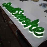 Panneau d'affichage extérieur rétroéclairé en acrylique et acier inoxydable DakeSign 3D LED avec contrôle Bluetooth, étanche IP65