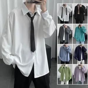 GIANZEN Men's Linen Cotton Loose-Fit Long Sleeve Business Casual Shirt with  Pocket