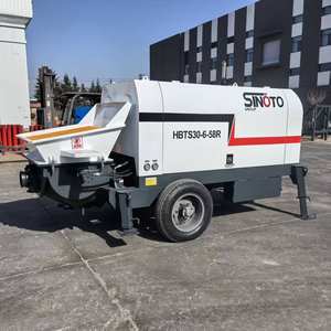 Petite pompe à béton avec télécommande sans fil, pompe à béton sur remorque, 30 m³/h max. Pompe à béton nouvelle conception 2026, <span class=keywords><strong>distance</strong></span> de transport 80m/300m - Product Image 1