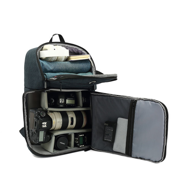 DSLR Camera Bag Photography Backpack Large Capacity Multi Functional Waterproof Camera Bag Tripod Fast Change Camera Backpack