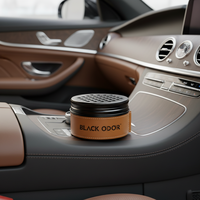 Diffuseur de parfum solide minimaliste de luxe moderne pour voiture, désodorisant de tableau de bord, parfum de haute qualité, en métal noir