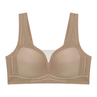 Nouveau style d'été, soutien-gorge sans armatures, sans coutures, push-up, à couvrance totale, uni, grande taille, à bretelles ajustables, haute élasticité, doux pour la peau, pour femme