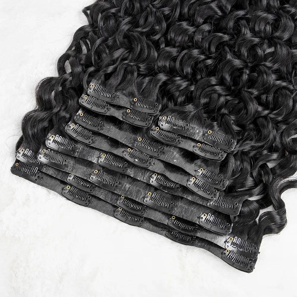 Double Drown Russian Remy 100 Human Hair Seamless Pu Clip In Hair Extension Clip In Hair