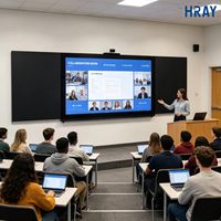 Pizarra Inteligente WIFI de Doble Banda HRAY de 86 Pulgadas para Enseñanza Universitaria, Reuniones en Línea y Colaboración Remota, Compatible con OEM y ODM