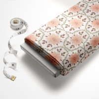 Kain Poplin Katun Organik 100% Lembut, Bernapas, Ringan, Anti-statis, Bermotif Bunga Digital untuk Kemeja dan Sprei