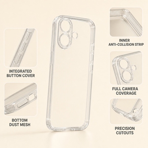 เคสโทรศัพท์ TPU ใสแบบยืดหยุ่นสำหรับ 17 16 15 <span class=keywords><strong>Pro</strong></span> <span class=keywords><strong>Max</strong></span> ดีไซน์เรียบง่ายทันสมัย ป้องกันแรงกระแทก ทนทานต่อการตกหล่น ตัดเย็บได้แม่นยำ - Product Image 3