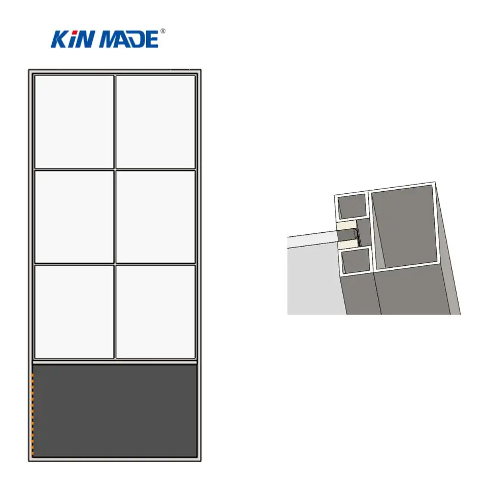 Hiện đại trong nhà nhôm pháp đu cửa kính nội bộ bức tường kính chia kim loại nội thất Khung Cửa Pháp