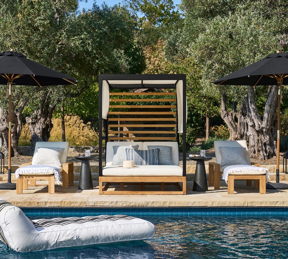 leisure garden teak daybed outdoor furniture canopy bed garden furniture patio sunbed
