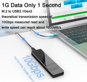 อะแดปเตอร์สำหรับหุ้มอลูมิเนียม M.2 NVMe SSD USB 3.2 Gen 2ถึง M-Key โซลิดสเตทไดรฟ์กล่องภายนอก UASP สำหรับ2242/2260/2280 - Product Image 3