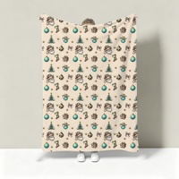 Couverture en flanelle personnalisée pour Noël, impression sans couture, 50x60 pouces, couverture en polaire personnalisée pour bébé, chaude pour l'hiver, sublimation