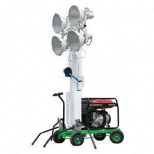 5m Máy phát điện diesel hoặc máy phát điện xăng ánh sáng di động tháp giá im lặng hoặc mở khung Đèn tháp
