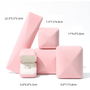 Boîte à bijoux personnalisée <span class=keywords><strong>IDream</strong></span>, neutre, écologique, carrée, pour la Saint-Valentin, pour bagues, boucles d'oreilles, colliers, doublure en velours, finition dorée - Product Image 2