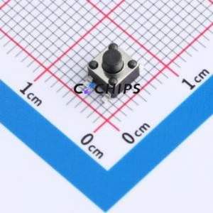 F4B045211T Tactile Switch SMD-4P,4.5x4.5mm Switch Single Pole Single Throw Round Button 2.6N 4.5mm - Product Image 1