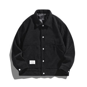 Veste d'entraîneur ANSZKTN unie doublée en <span class=keywords><strong>toile</strong></span> lourde pour homme Veste de travail de designer Veste en <span class=keywords><strong>toile</strong></span> cirée - Product Image 2