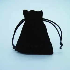 Черный бархатный мешок для макияжа с кулиской с логотипом на заказ бархатный мешок для ювелирных изделий