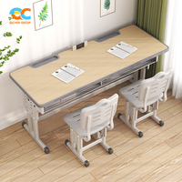 Fournisseur mondial de chaises d'étudiant Production à haut volume Chaise de bureau d'école à usage intensif Conception à assemblage rapide Bureau d'école double