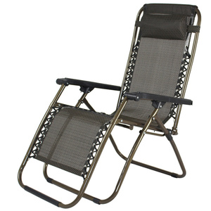 Chaise <span class=keywords><strong>de</strong></span> plage pliante <span class=keywords><strong>de</strong></span> salon <span class=keywords><strong>de</strong></span> soleil inclinable <span class=keywords><strong>de</strong></span> sommeil <span class=keywords><strong>de</strong></span> gravité zéro pliable en métal extérieur portatif - Product Image 4