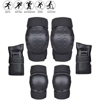 Lot de 6 protections pour le cyclisme et le patinage, genouillères, coudières, protège-poignets, équipement de sécurité pour les sports de plein air, pour adultes et enfants