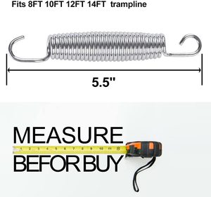 Cường Độ Cao 5.5 "Trampoline <span class=keywords><strong>Springs</strong></span> Thép Không Gỉ Nặng Ngoài Trời Dễ Dàng Cài Đặt Lò Xo Chống Rỉ Bạc - Product Image 6