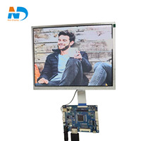 Module d'affichage LCD TFT IPS 9,7 pouces 1024*768 avec interface LVDS, carte pilote, rétroéclairage LED, luminosité 350 -20 ° c à 70 ° c Temp
