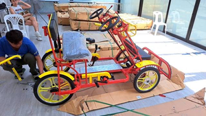 Cuatriciclo de cuatro ruedas con dosel para cicloturismo, tipo Surrey, de venta directa de fábrica - Product Image 6