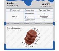 Connecteur étanche en silicone MFD-08 pour câblage automobile, joint en caoutchouc sans huile