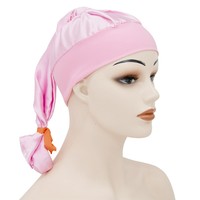 Bonnet en satin de haute qualité réglable avec bande élastique, bonnet pour cheveux bouclés anti-frisottis en soie pour cheveux longs