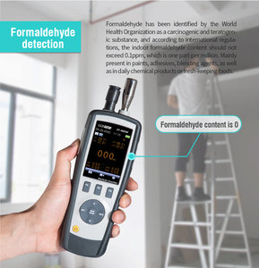 Contador de Partículas con Tecnología Láser para Detección de PM2.5/HCHO/CO2/TVOC, Canales de Concentración de Masa de 0.3-10um, Pantalla LCD, 0-50C - Product Image 3