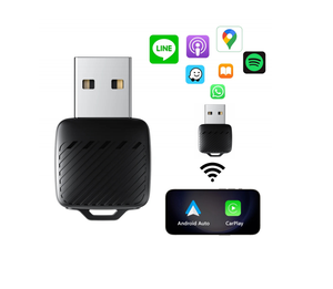 อะแดปเตอร์ OEM สำหรับ CarPlay แบบมีสายเป็นไร้สาย 2 in 1 กล่อง Android Auto Car AI รองรับการควบคุมพวงมาลัย - Product Image 4