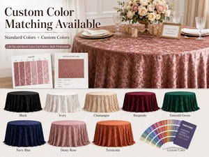 Wholesale High Quality 120" Navy Blue <strong>Green</strong> Crushed Velvet Round <strong>Tablecloth</strong> for Dining Wedding Party Events Decoration - Product Image 3