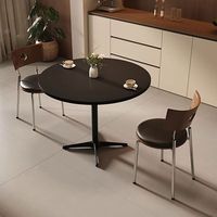 Ensemble table et chaises de salle à manger en bois massif et acier inoxydable, style français et américain, minimaliste, antique, pour la maison et le balcon