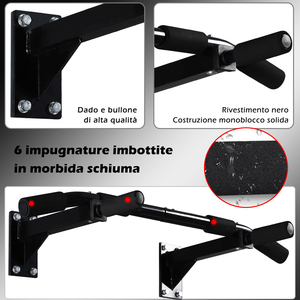 Barra per Trazioni da Parete in Acciaio per Palestra Domestica, Attrezzatura Multifunzione Portatile Ecologica Antiscivolo con Colore Personalizzabile - Product Image 5