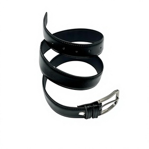 Ceintures pour hommes écologiques en cuir de vache avec boucle en acier, design 3D carré vintage, résistantes à l'eau, durables, légères, faites à la main, BS - Product Image 4