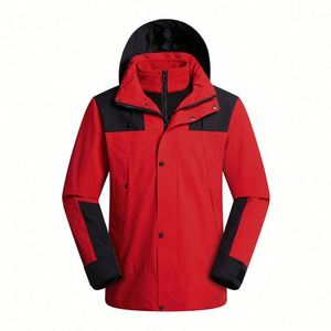 Veste de ski de montagne imperméable 3 en 1 pour homme avec doublure en polaire, coupe-vent et imperméable à capuche pour l'automne et l'hiver - Product Image 1