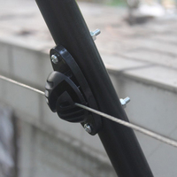 Plastic Elektrische Afrastering Isolator Lagerstaaf Halfronde Isolator 3 Voet Hoogte Gemakkelijk Gemonteerd Voor Puls Elektrische Afrastering Kit