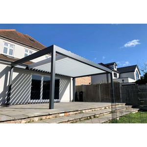 เพอร์โกลาระแนงบังแดดแบบปรับได้ด้วยมอเตอร์ไฟฟ้า รุ่นทันสมัย สำหรับกลางแจ้ง ขนาด 3x3 3x4 4x4 6x4  ทำจากอลูมิเนียมอัลลอยด์ ป้องกันแดดและฝน เป็นมิตรกับสิ่งแวดล้อม - Product Image 6