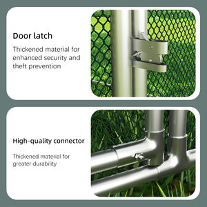 Poulailler Mobile Moderne d'Extérieur en Métal de Type Cage avec Enclos Intégré - Product Image 3