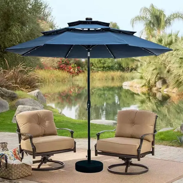 Wholesale Popular Outdoor Garden Sun Umbrella Sunshade Rainproof Patio Parasols Beach Outdoor Umbrellas