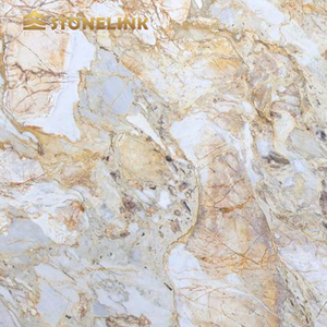 Mármol de Lujo Breccia Dei Medici <span class=keywords><strong>Oro</strong></span> en Losa Grande con Acabado Pulido para Encimeras de Cocina y Muebles de Baño en Hoteles Modernos - Product Image 5