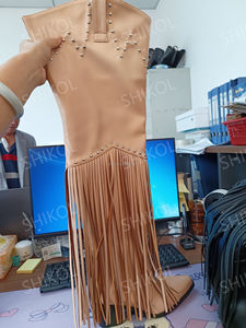 שיקול שחור שחור מחליק slaver שוליים מערבי מגפיים נשים נעליים מותאמות אישית עור עבה נשים מסמרת ירך מגפי בוקרים - Product Image 2